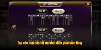 Top các loại cầu tài xỉu kinh điển phải nằm lòng